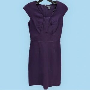 Same Day Ship Banana Republic size 6 cap sleeve stretch sheath dress plum purple